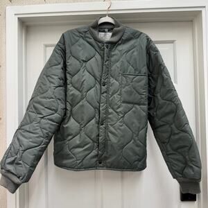 Vintage Flyer Jacket Liner Sage Green Fall Winter Outerwear Barc Industries